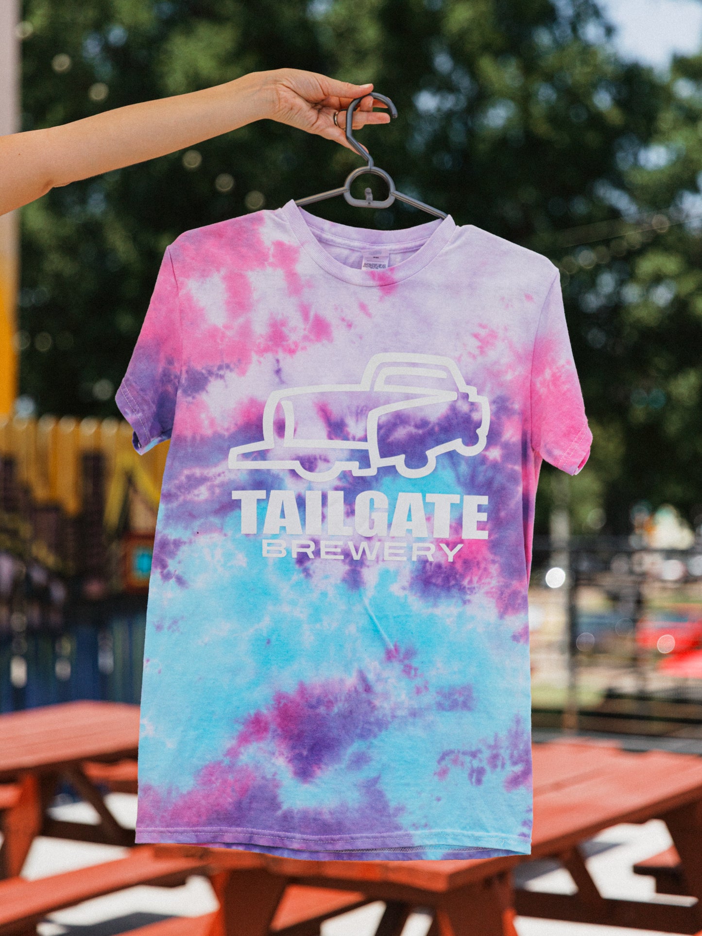 Cotton Candy Tie-Dye Truck Logo Tee