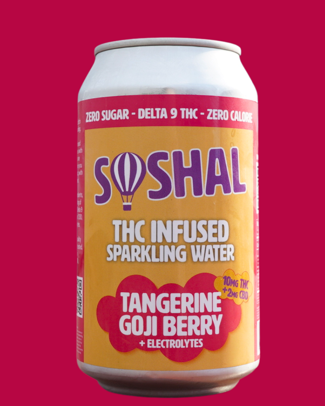 Tangerine Goji Berry THC Electrolyte Drink 4-pack (21+) | Soshal