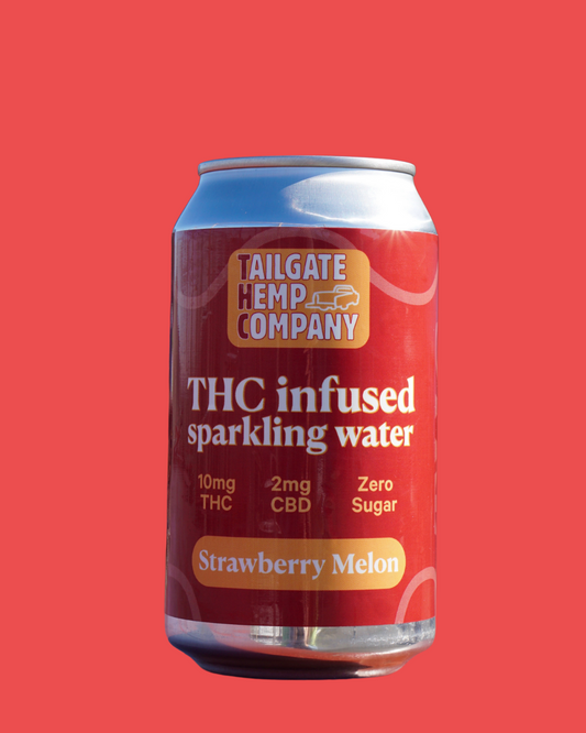 Strawberry Melon THC Sparkling Water 4-pack (21+) | TailGate Hemp Company