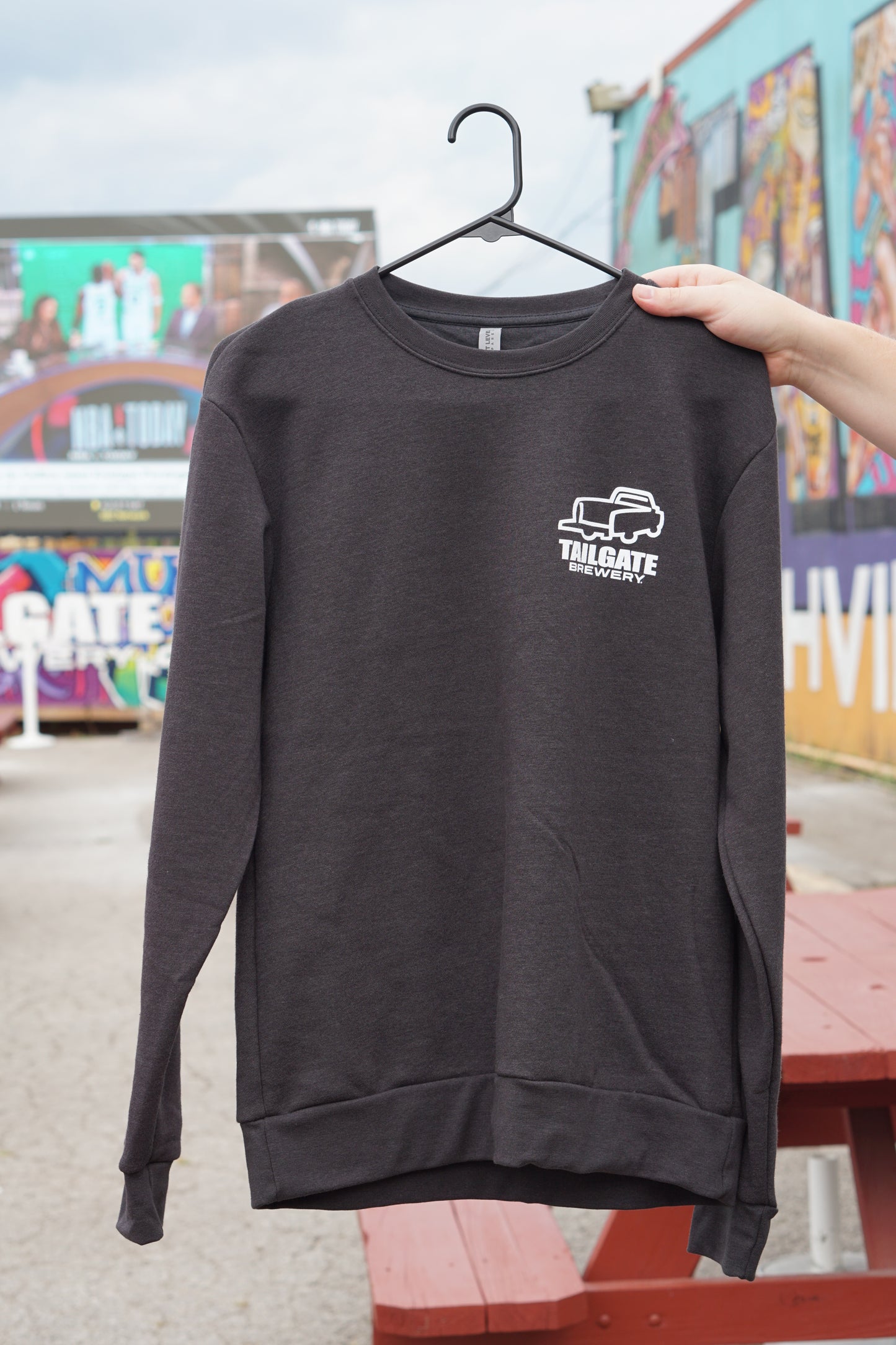 Truck Logo Crewneck in Black