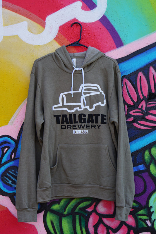 Truck Logo Hoodie in Heather Olive