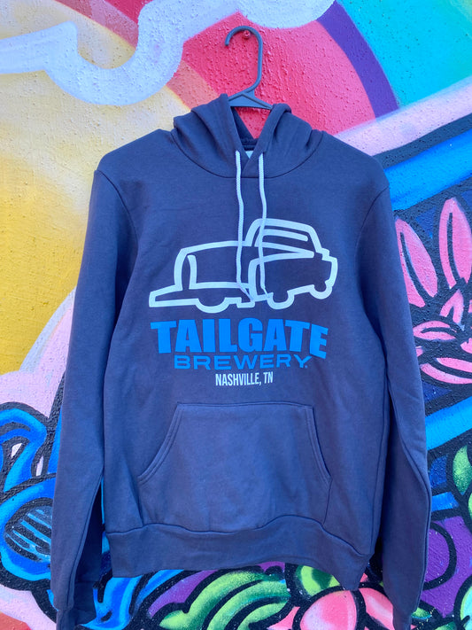 Truck Logo Hoodie in Dark Grey