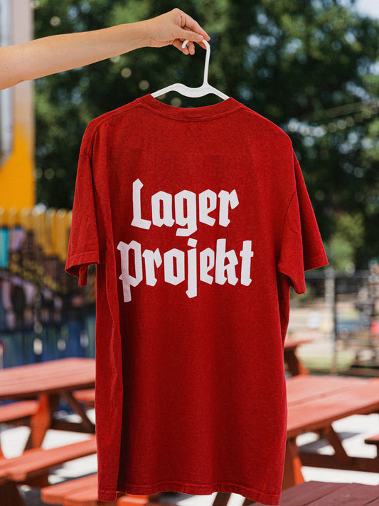 Lager Projekt Pocket Tee in Chili
